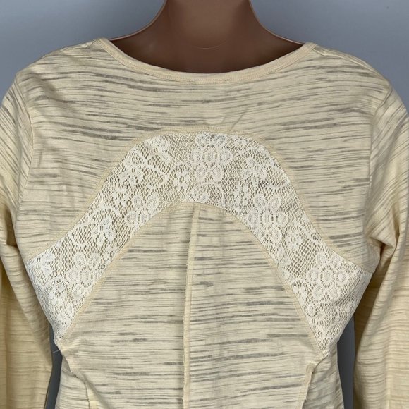 Suzanne Betro Womens Long Sleeve Lace Detail Henley Tee Blouse Cream size 1X - Picture 7 of 12
